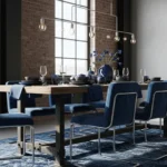 Transform Your Dining Room with Industrial Style and Indigo Elegance