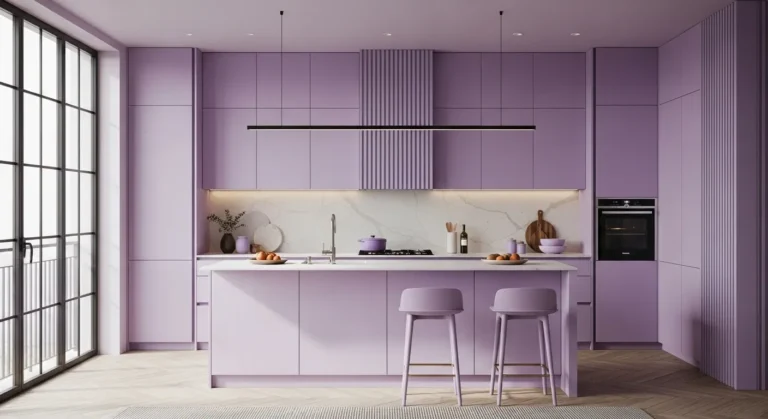 Embrace Tranquility: Japandi Kitchen Design with Lavender Accents