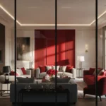 Classic Luxury Living Room: Embrace the Warmth of Red This Christmas