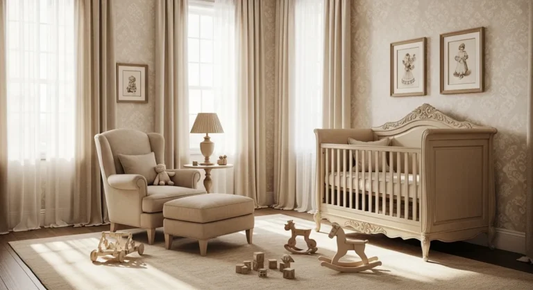 Classic Luxury Nursery & Kids Room in Beige: A Touch of Elegant Comfort