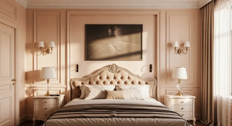Classic Luxury Bedroom Design: Embrace the Elegance of Peach