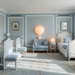 Classic Luxury Nursery & Kids Room in Sky Blue: A Dreamy Escape