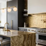Modern Kitchen Design: Embrace the Warmth of Gold