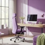 Modern Home Office Makeover: Embrace Lilac for Spring Decor