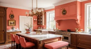 Classic Luxury Kitchen Ideas: Coral & Gold Design Guide