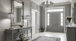 Classic Luxury Entryway Ideas: Elevating Light Gray Designs