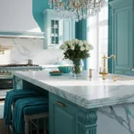 Classic Luxury Kitchen Design with Turquoise: A Timeless Elegance