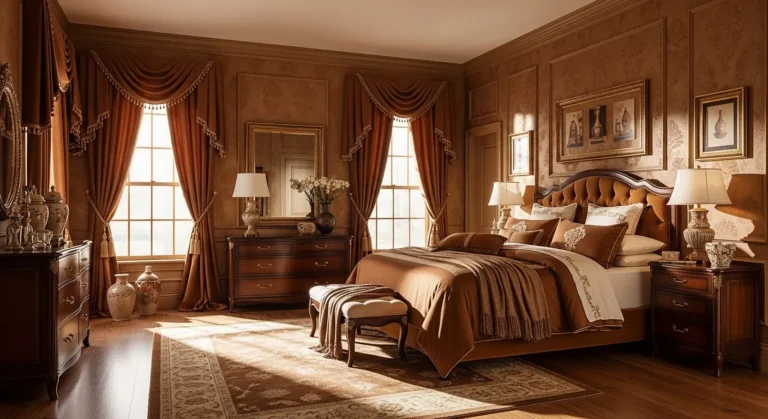Classic Luxury Bedroom Ideas in Warm Brown Tones