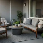 Gray Mid-Century Modern Outdoor Balcony Ideas: Timeless Chic