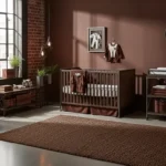 Industrial Nursery & Kids Room ideas in Chocolate Brown