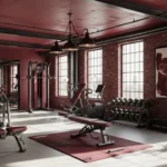 Industrial Home Gym Ideas: A Bold Burgundy Design Guide