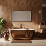 Japandi Bathroom Ideas: Warm Bronze Serenity (Designer Guide)