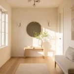 Japandi Entryway ideas: Off-White Calm, Warm Wood