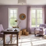 Lilac Farmhouse Home Office ideas for a Calm Workspace