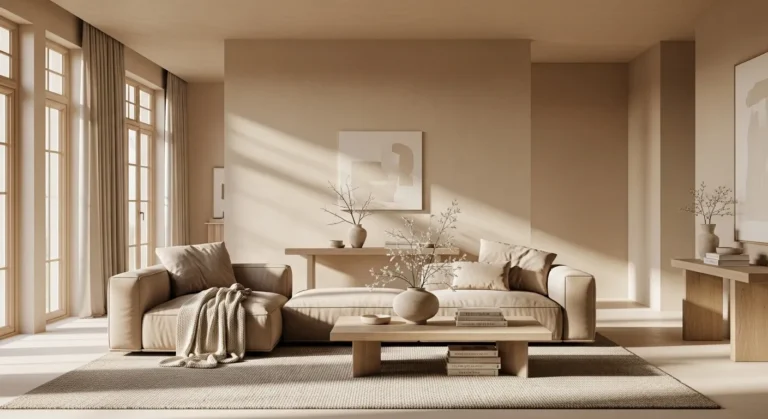 Minimalist Living Room Ideas: Cozy Beige Winter Style