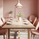 Minimalist Dining Room ideas in Blush for Christmas
