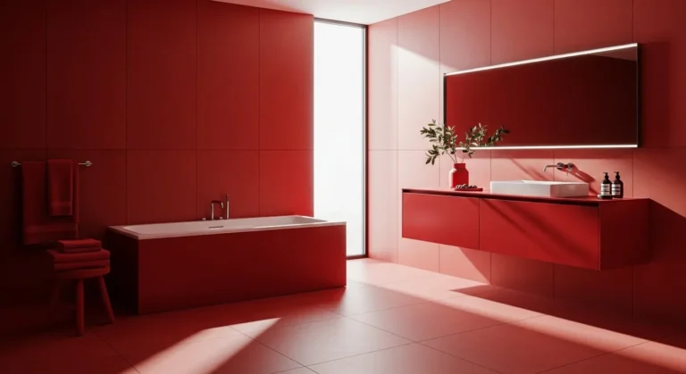 Red Minimalist Bathroom Ideas: Mastering Bold Simplicity