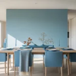 Minimalist Dining Room ideas in Sky Blue for Autumn