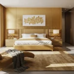 Modern Bedroom ideas: Calm, Luxe Gold Bedroom Style