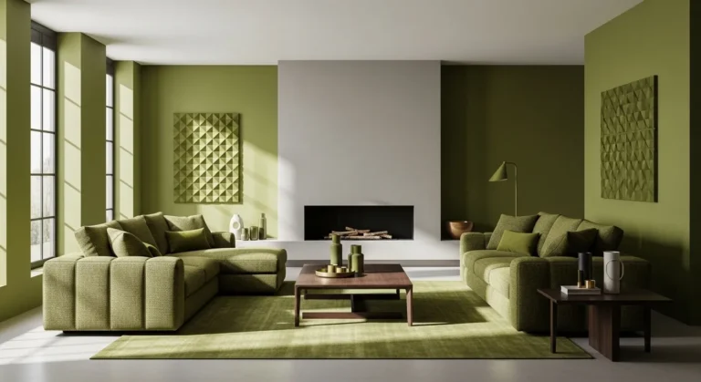 Modern Living Room Ideas: Olive Green Style Guide
