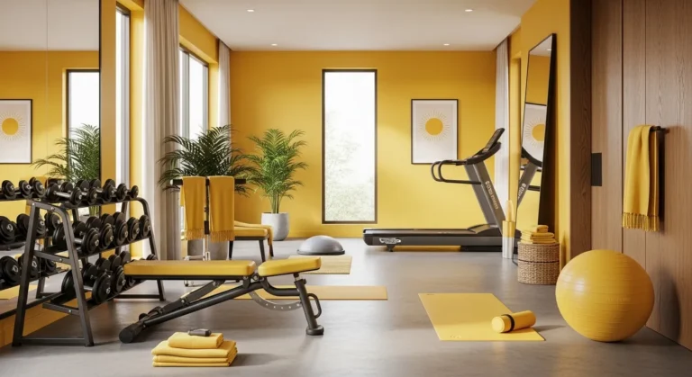 Modern Home Gym Ideas: Energizing Yellow Designs for Summer