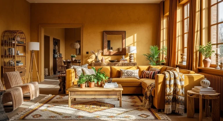 Bohemian Living Room Ideas: Mustard, Cozy & Collected
