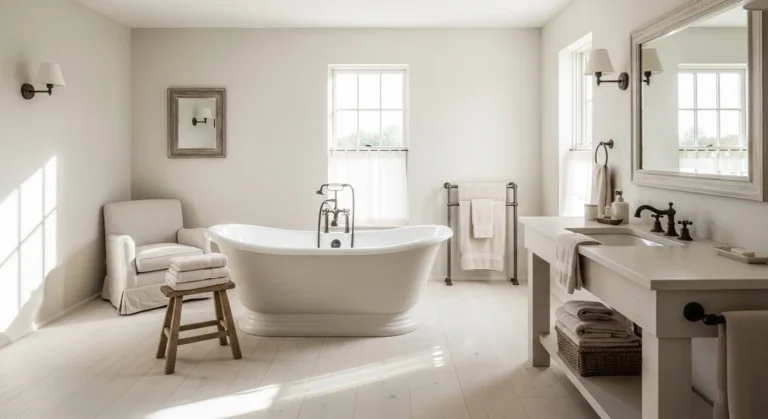 8 Off-White Farmhouse Bathroom Ideas for a Serene Retreat
