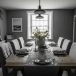 Modern Gray Farmhouse Dining Room Ideas: Everyday Rustic Charm