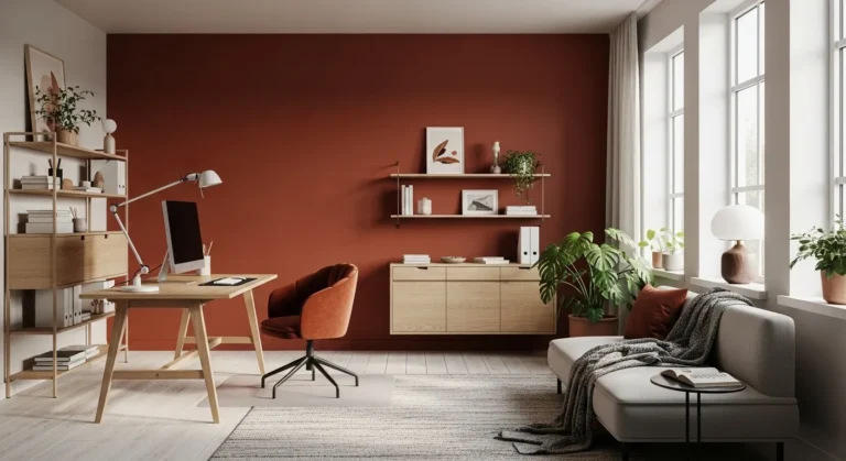 7 Scandi Home Office Ideas: Warm Rust Meets Minimalism