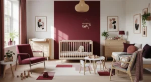 Warm Scandi Nursery & Kids Room Ideas: Bold Burgundy