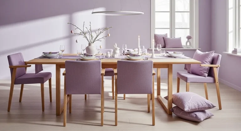 Scandi Dining Room Ideas: A Pastel Purple Easter Refresh