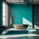 Teal Industrial Bathroom Ideas: A Moody Urban Oasis