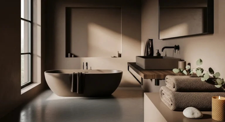 Minimalist Bathroom Design with Truffle: Embrace Tranquility