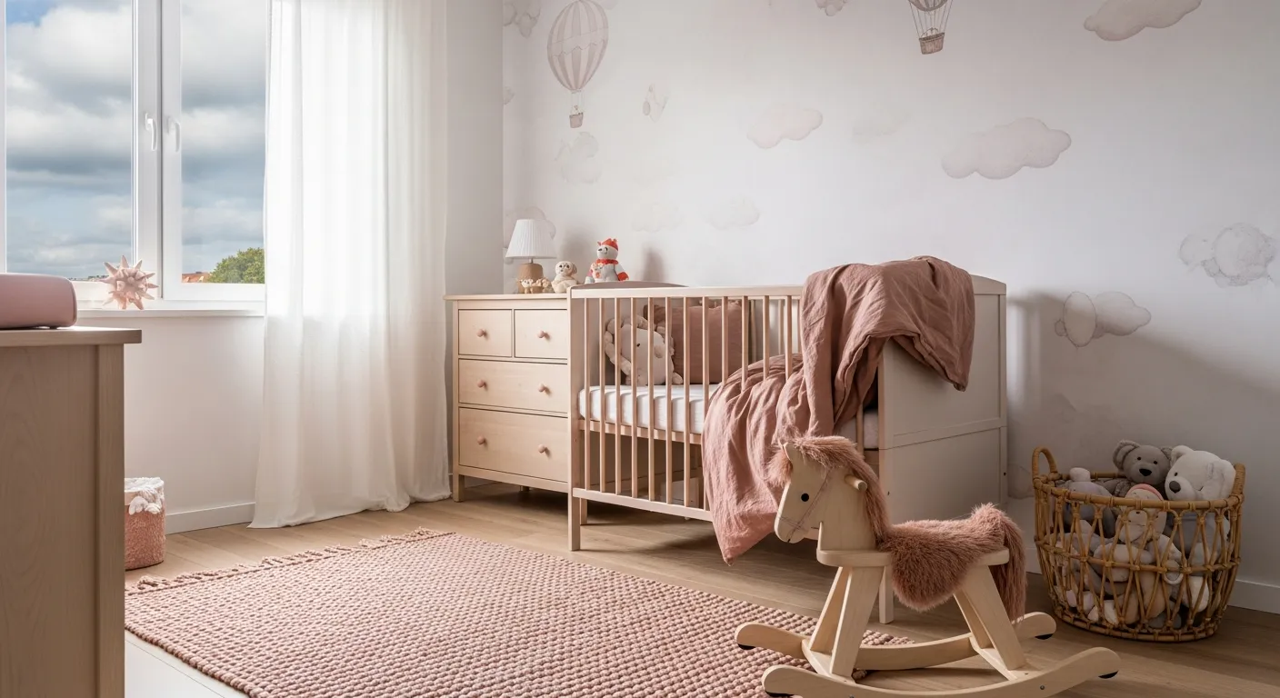 Warm and cozy Scandi Nursery & Kids Room ideas with light oak textures