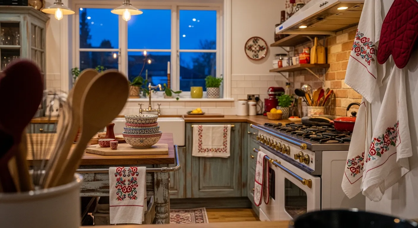 Rustic wood open shelving maximizing bohemian kitchen ideas