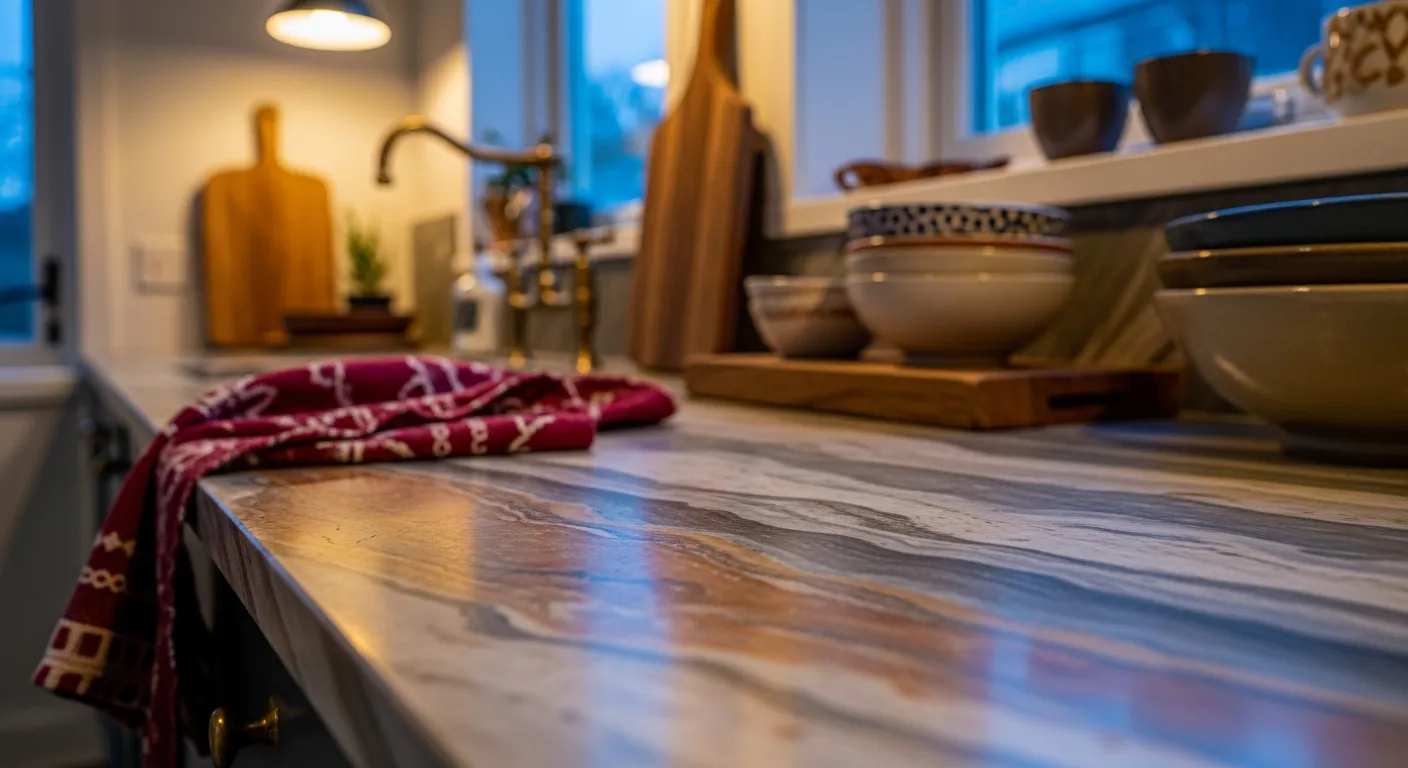 Interior design showcasing vintage rugs in bohemian kitchen ideas