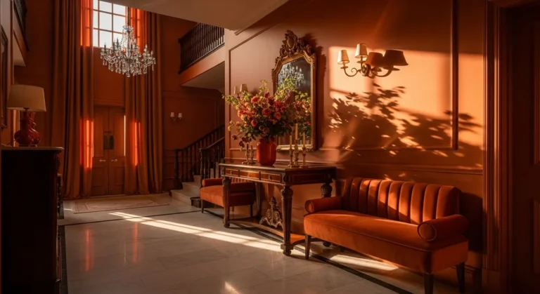 Warm Welcomes: Classic Luxury Entryway Ideas in Burnt Orange