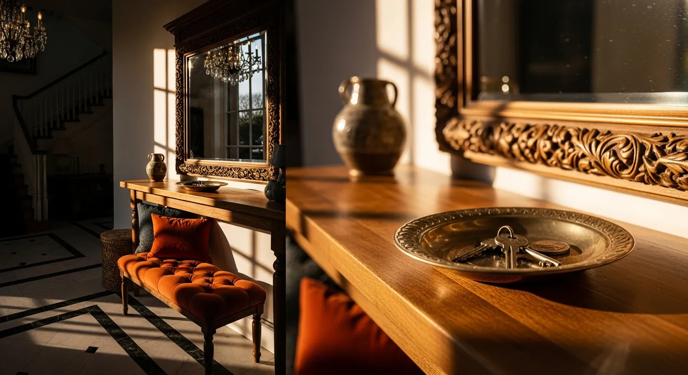 Finished look of Classic Luxury Entryway ideas with architectural details