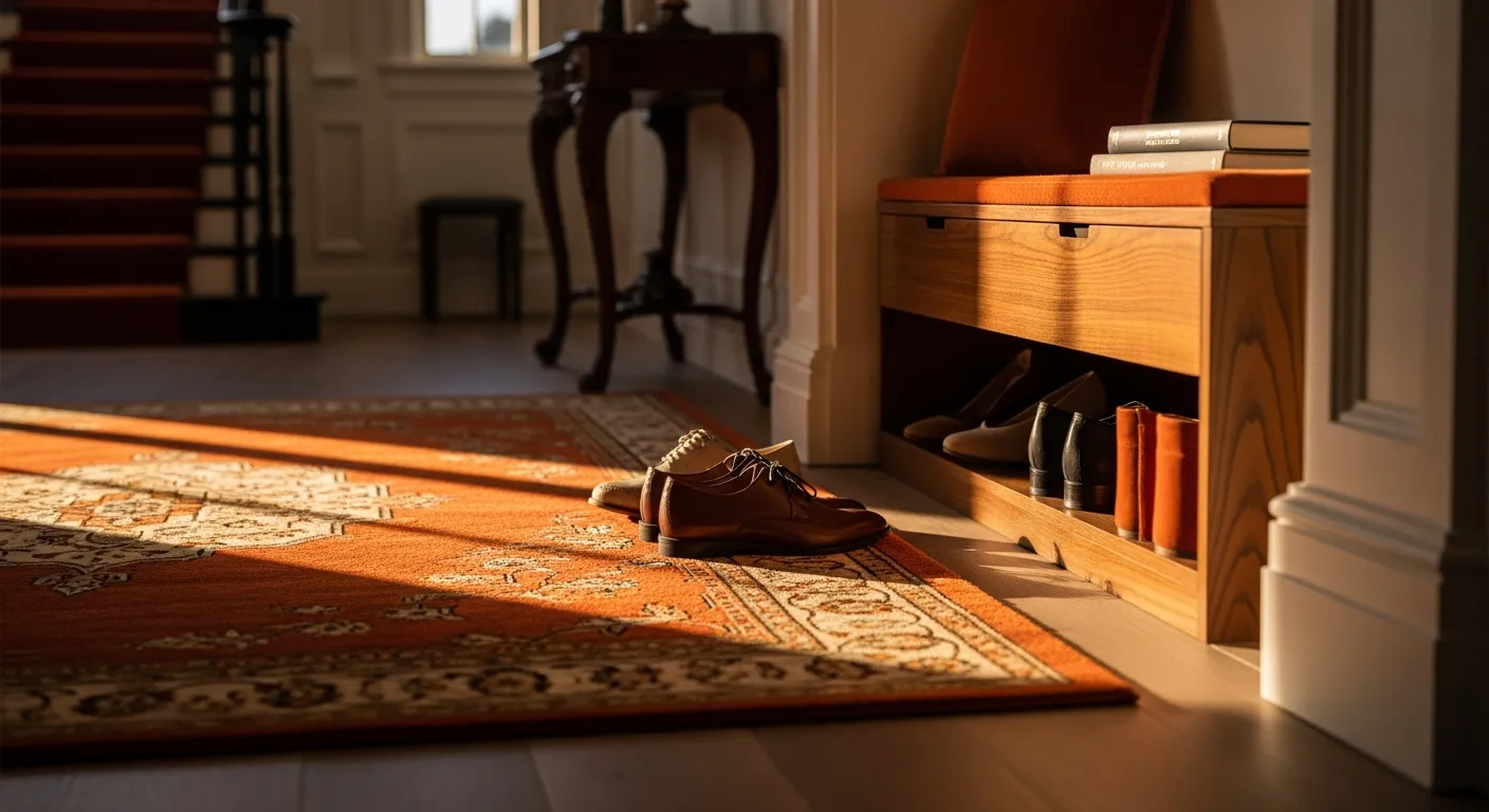 Detailed wall decor for Classic Luxury Entryway ideas including antique brass accents