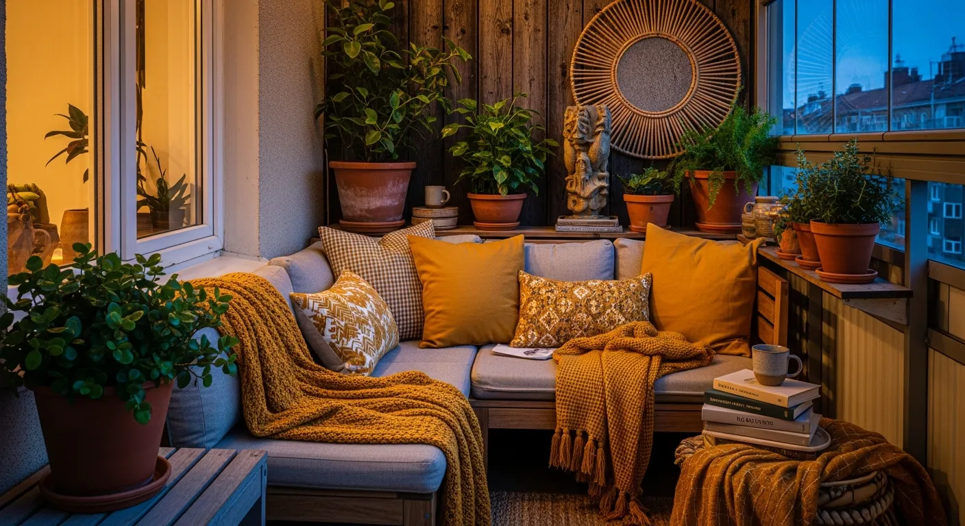 Styling Classic Luxury Outdoor Balcony ideas with throw pillows and wrought iron textures