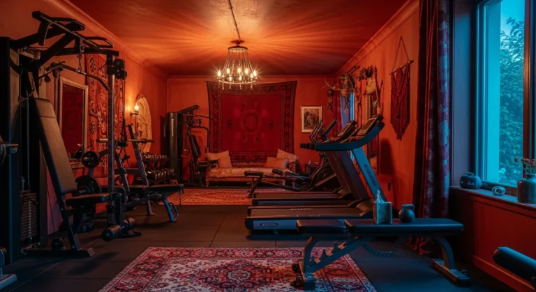 Dark Red Bohemian Home Gym Ideas: Energize Your Spirit