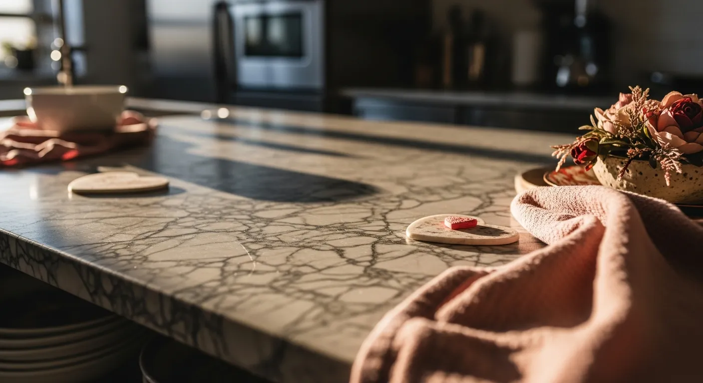 Modern industrial kitchen ideas featuring painted dusty rose cabinets and brick