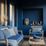 Indigo Farmhouse Outdoor Balcony Ideas: A Deep Blue Retreat