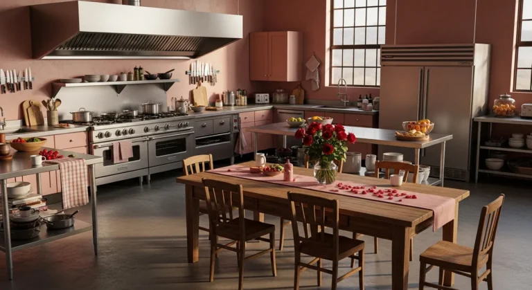 Industrial Kitchen Ideas: Styling with Dusty Rose Romance