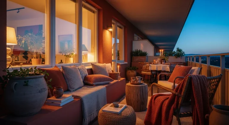 Industrial Outdoor Balcony Ideas: Terracotta Warmth & Style