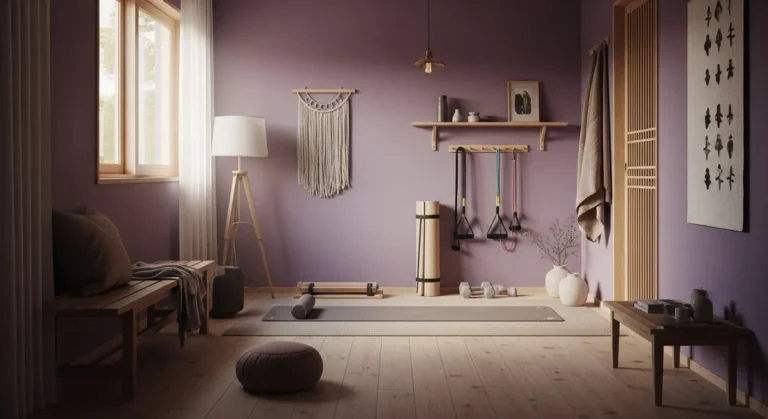 Japandi Home Gym Ideas: A Pastel Purple Design Guide
