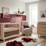 Japandi Nursery & Kids Room Ideas: Warm Burgundy Style