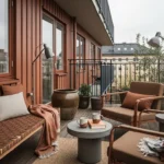Japandi Outdoor Balcony Ideas: A Copper-Infused Zen Retreat