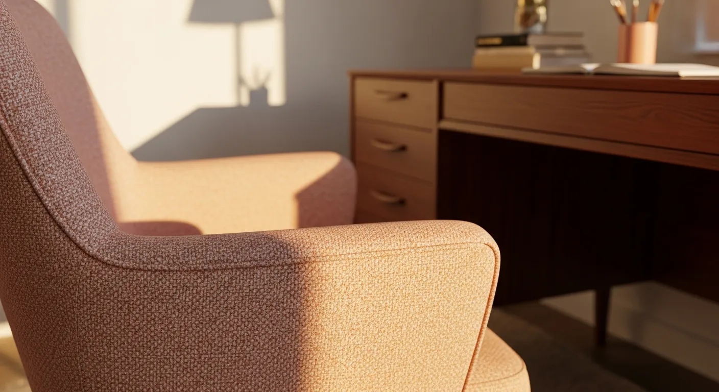 Teak desk and walnut furniture essentials for Mid-Century Modern Home Office ideas