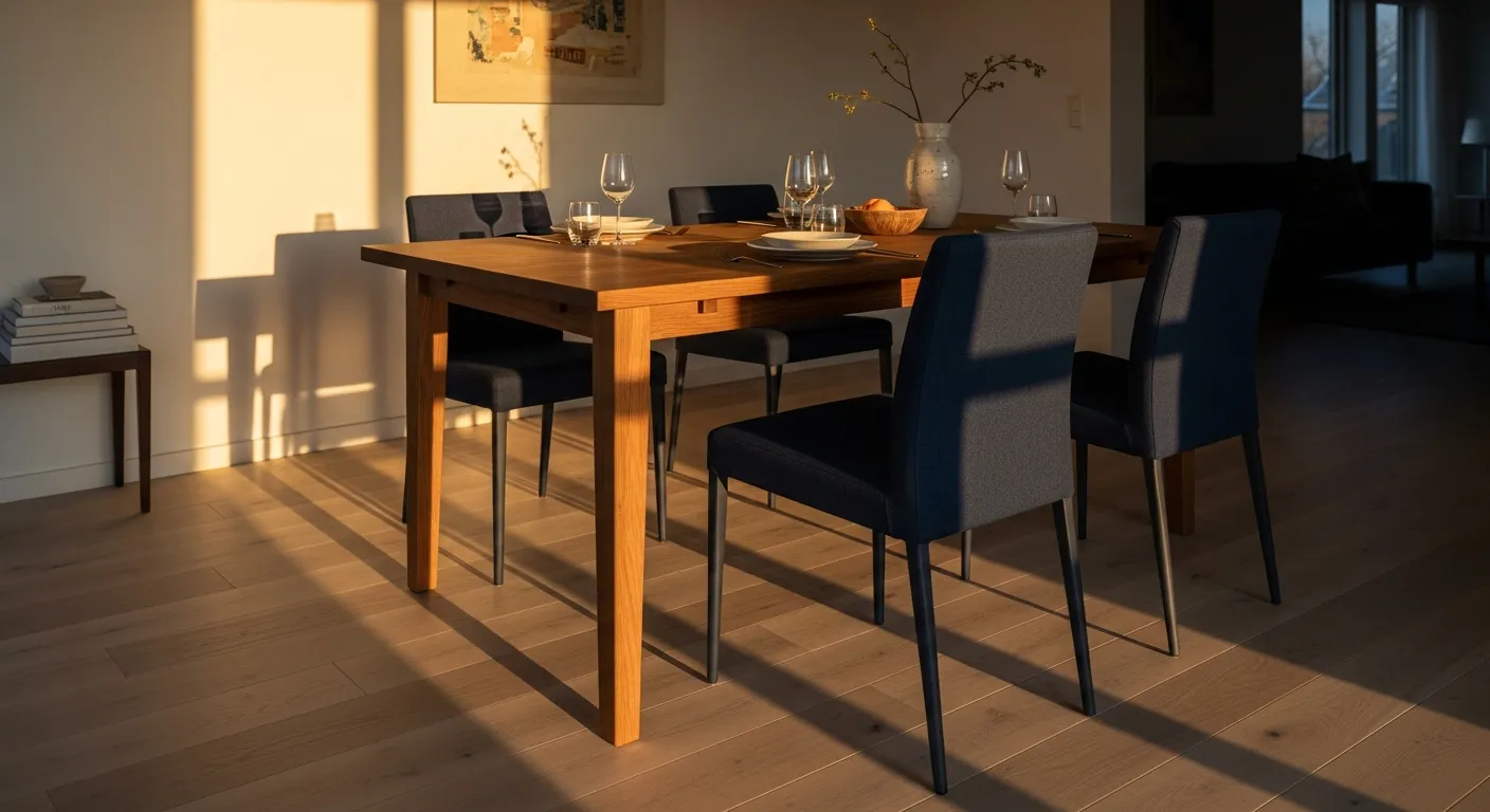 Budget friendly minimalist dining room ideas with navy paint